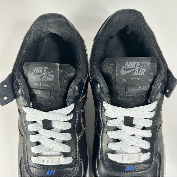 Nike Air Force 1 Shadow Rainbow Pride LGBTQ Black Shoe DJ5998-001; Womens Size 9 - Picture 14 of 16